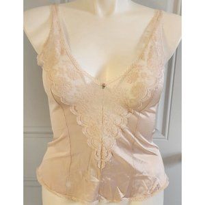 Vintage Chantilly Maidenform Silky Lace Camisole Light Pink Style 64104 Size 36
